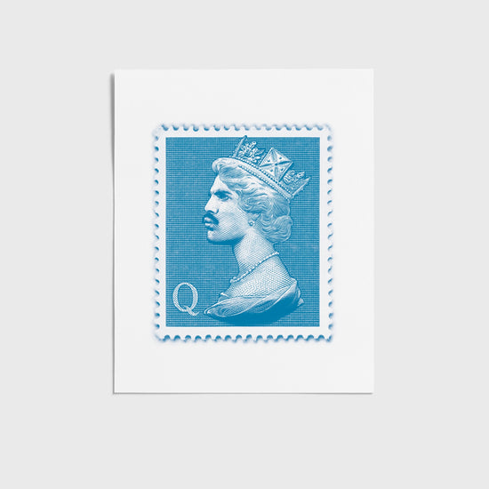 Freddie Stamp Blue | Freddie Mercury Print